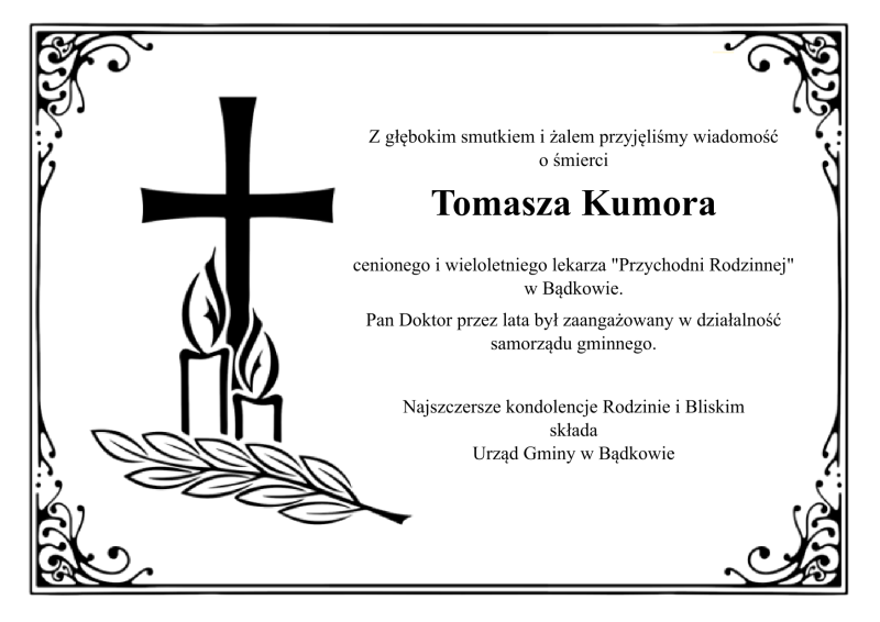Z głębokim smutkiem i żalem przyjęliśmy wiadomość o-1
