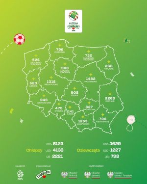 Liczba zgłoszonych drużyn w województwie