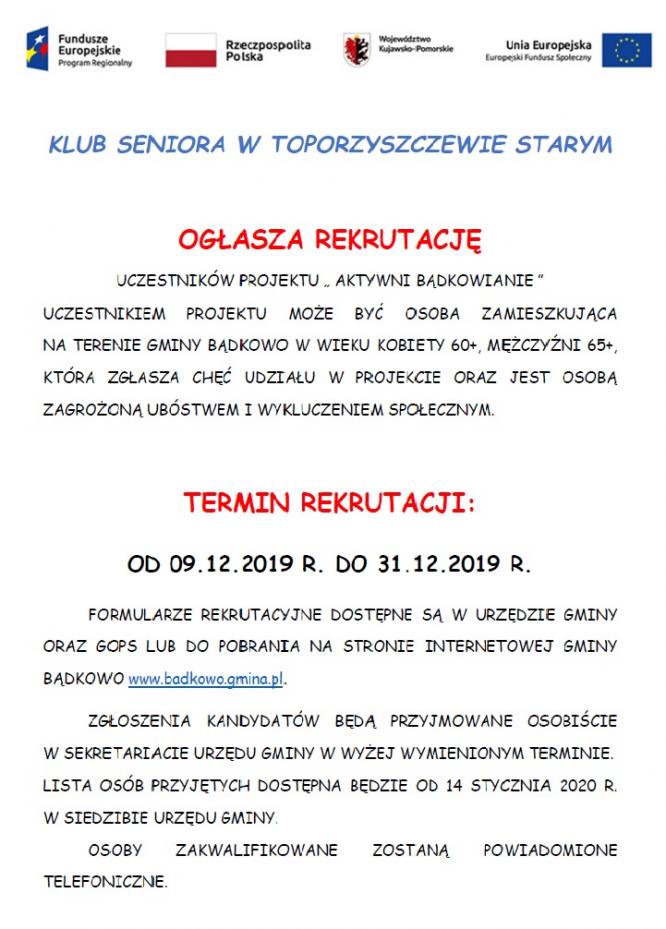 KLUB SENIORA W TOPORZYSZCZEWIE STARYM